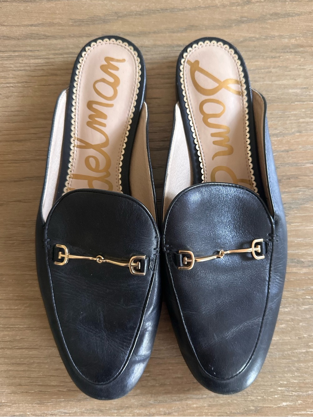 Sam Edelman Linnie Bit Mule Black Leather Loafers Size 9
